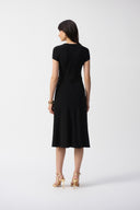Joseph Ribkoff Short Sleeve Flowy Wrap Midi Dress Style 251250