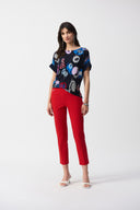 Joseph Ribkoff Textured Crop Pull-On Pants Style 251256