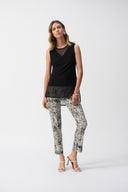 Joseph Ribkoff Abstract Print Slim Fit Pants Style 251259