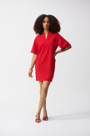 Joseph Ribkoff Radiant Red Short Sleeve Straight Dress Style 251269