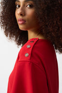 Joseph Ribkoff Radiant Red Short Sleeve Straight Dress Style 251269