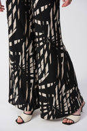 Joseph Ribkoff Black/Multi Tropical Print Wide Leg Pants Style 251274