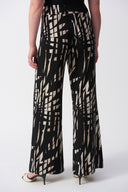 Joseph Ribkoff Black/Multi Tropical Print Wide Leg Pants Style 251274