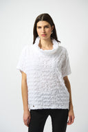 Joseph Ribkoff Bubble Jacquard Boxy Top Style 251279