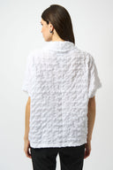 Joseph Ribkoff Bubble Jacquard Boxy Top Style 251279