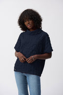 Joseph Ribkoff Bubble Jacquard Boxy Top Style 251279