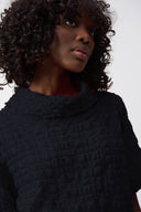 Joseph Ribkoff Bubble Jacquard Boxy Top Style 251279
