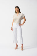 Joseph Ribkoff Short Sleeve V-Neck Straight Top Style 251286