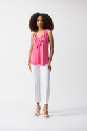 Joseph Ribkoff Sleeveless Tunic with Ruffles Style 251287