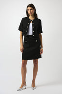 Joseph Ribkoff Bouclé A-Line Skirt Style 251291