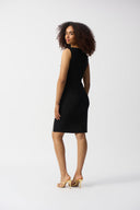 Joseph Ribkoff White/Black Geometric Print Sheath Dress Style 251292