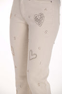 Frank Lyman Slim Cropped Jeans With Embellishments Style 251527