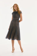 Joseph Ribkoff Navy/Nude Fit And Flare Dress Style 251718 Luxetire Joseph Ribkoff Navy/Nude Fit And Flare Dress Style 251718 Luxetire