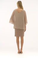 Joseph Ribkoff Cascade and Chiffon Sheath Dress Style 251720