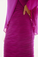 Joseph Ribkoff Cascade and Chiffon Sheath Dress Style 251720