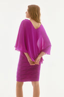 Joseph Ribkoff Cascade and Chiffon Sheath Dress Style 251720