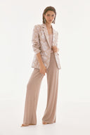 Joseph Ribkoff Beige/Silver Floral Print Blazer Style 251729