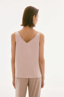 Joseph Ribkoff Satin Sleeveless Top with Rhinestone Trim Style 251741