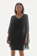 Joseph Ribkoff Chiffon and Silky Knit Layered Dress Style 251746