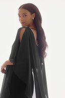 Joseph Ribkoff Chiffon and Silky Knit Layered Dress Style 251746