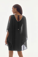 Joseph Ribkoff Chiffon and Silky Knit Layered Dress Style 251746