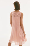 Joseph Ribkoff Chiffon & Lace Sleeveless Pleated Dress Style 251767
