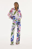 Joseph Ribkoff Off-White/Multi Floral Print Wide Leg Pants Style 251770