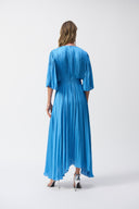 Joseph Ribkoff Pleated Satin Midi Dress Style 251903