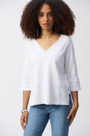 Joseph Ribkoff Jacquard Sweater Knit Pullover Style 251923