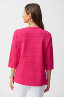 Joseph Ribkoff Jacquard Sweater Knit Pullover Style 251923