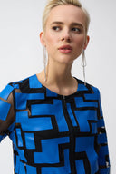 Joseph Ribkoff Mesh & Leatherette Fitted Jacket Style 251932