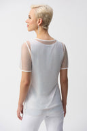 Joseph Ribkoff Two-Piece Rhinestone Mesh Top And Camisole Style 251951