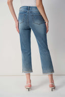 Joseph Ribkoff Vintage Blue Straight Fit Crop Stretch Jeans Style 251956