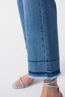 Joseph Ribkoff Vintage Blue Flare Crop Stretch Jeans Style 251957