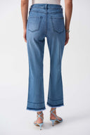 Joseph Ribkoff Vintage Blue Flare Crop Stretch Jeans Style 251957