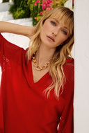 Joseph Ribkoff Sweater Knit Pullover With Pointelle Detail Style 251925