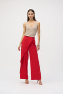 Joseph Ribkoff Wide-leg Pants With Asymmetrical Overlay Style 252004.