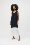 Joseph Ribkoff Gauze Color Block Straight Dress Style 252030