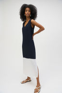 Joseph Ribkoff Gauze Color Block Straight Dress Style 252030