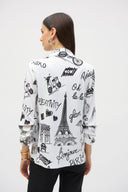 Joseph Ribkoff Conversational Print Straight Blazer Style 252042