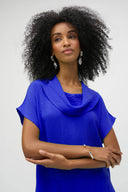 Joseph Ribkoff Gauze Cowl Neck Straight Top Style 252055