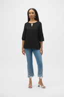 Joseph Ribkoff Georgette Straight Tunic Top Style 252077