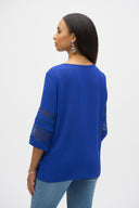 Joseph Ribkoff Georgette Straight Tunic Top Style 252077