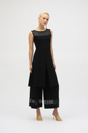 Joseph Ribkoff Silky Knit And Mesh Culotte Pants Style 252082