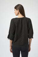 Joseph Ribkoff Textured Woven Boxy Top Style 252129