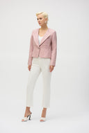 Joseph Ribkoff Pink/Multi Bouclé Woven Boxy Blazer Style 252147