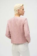 Joseph Ribkoff Pink/Multi Bouclé Woven Boxy Blazer Style 252147