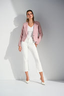Joseph Ribkoff Pink/Multi Bouclé Woven Boxy Blazer Style 252147
