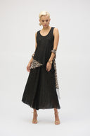 Joseph Ribkoff Beige/Black Animal Print Reversible Culotte Pants Style 252156