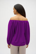 Joseph Ribkoff Off-Shoulder Eggshell Flared Top Style 252159